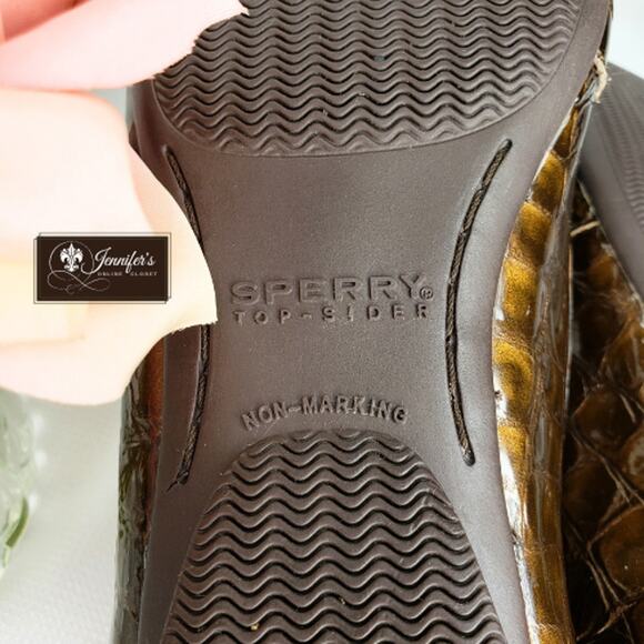 3/$30 Sperry Top-Sider Women's Chatham Bronze Croc Loafers - Picture 11 of 14